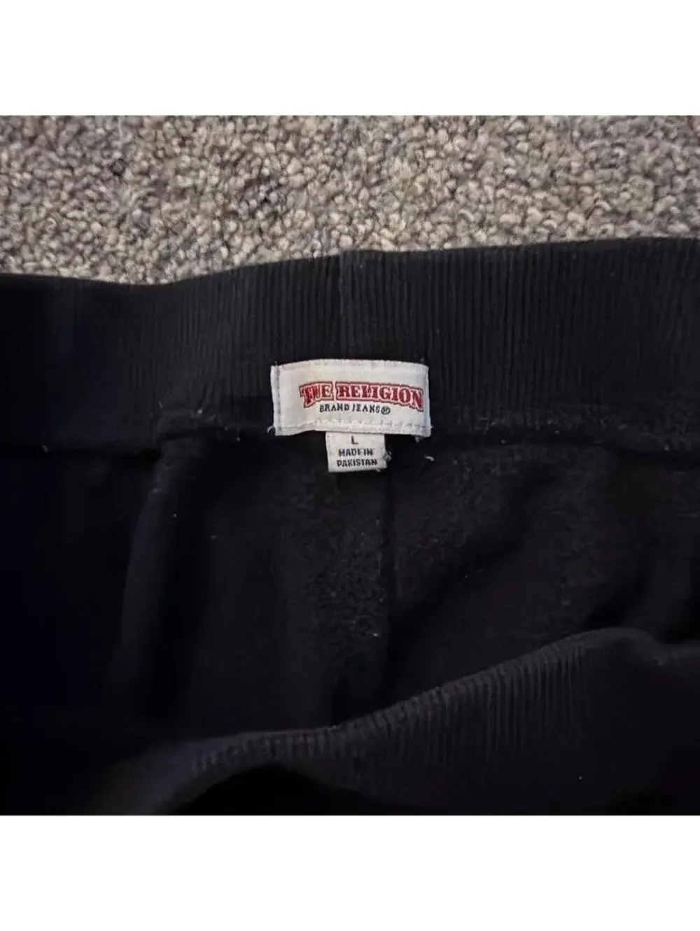 True Religion Men's Black Joggers-tracksuit